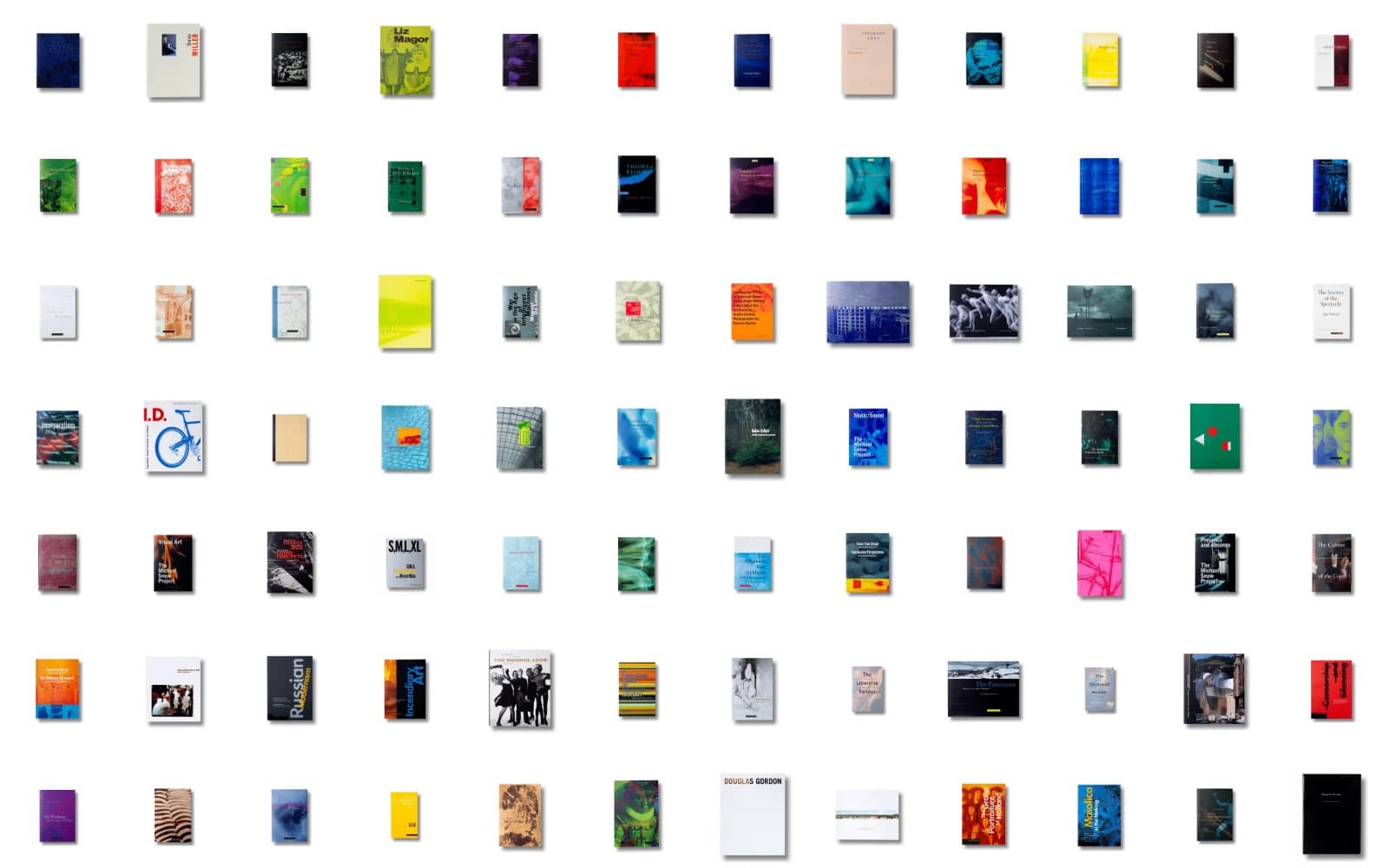Massive Change Network publications site: a grid of small book covers on white.